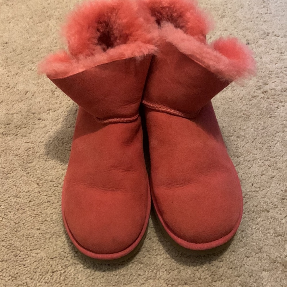 Pink UGG Mini w/ Button - Picture 2 of 7